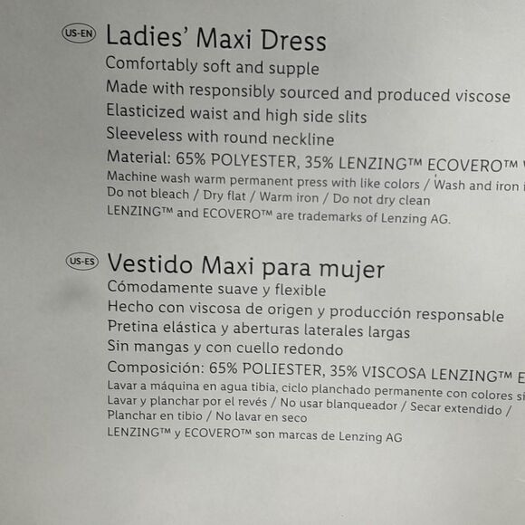 Esmara by Heidi Klum Maxi Dress...Size XL...16/18. It has an elasticized waist. - Picture 6 of 11
